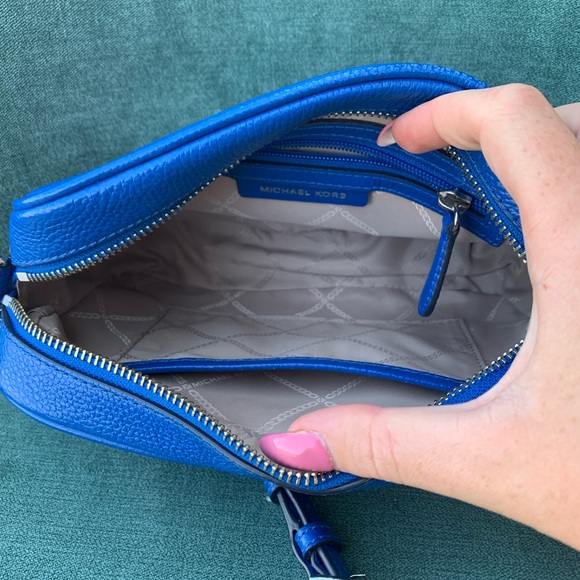 Michael Kors Vibrant Blue Studded Crossbody Purse - Picture 2 of 9